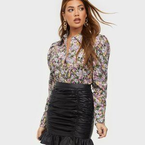 Only shirt with puff sleeves in floral print